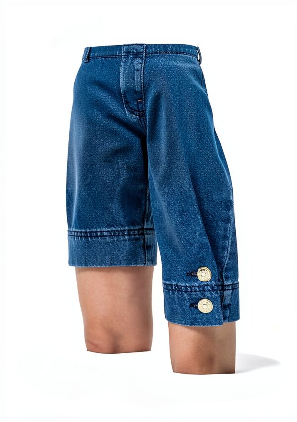 Pantaloni donna Benetton 100% cotone multicolore-4