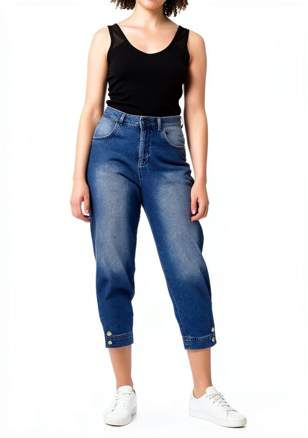 Pantaloni donna Benetton 100% cotone multicolore-1