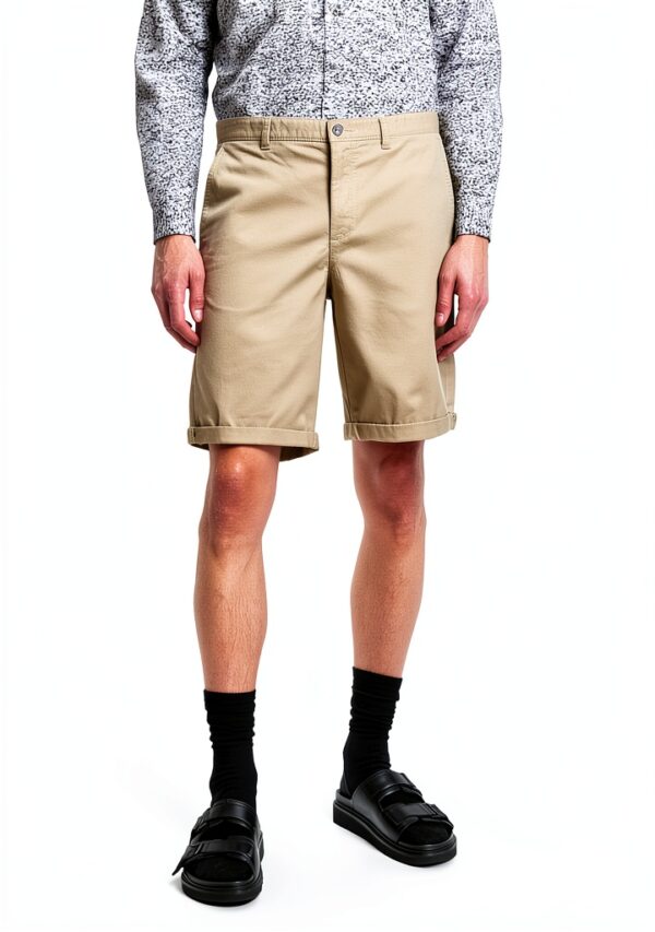 Pantaloncini fit Benetton cotone elasticizzato-4