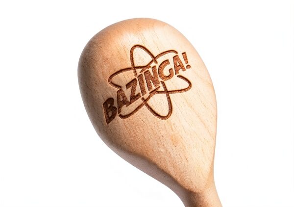 Cucchiaio da cucina FastCraft Bazinga Big Bang Theory in legno inciso-6