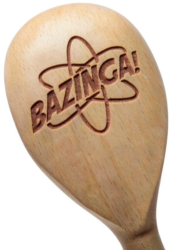 Cucchiaio da cucina FastCraft Bazinga Big Bang Theory in legno inciso-0
