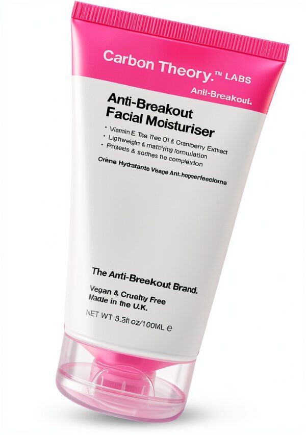 Carbon Theory Anti-Breakout Crema Idratante Viso 100 ml – Per pelli acneiche, Idrata e Previene Imperfezioni con Vitamina E & Olio di Tea Tree. Leggera, Non Ostruisce i Pori, Base Perfetta Trucco-7