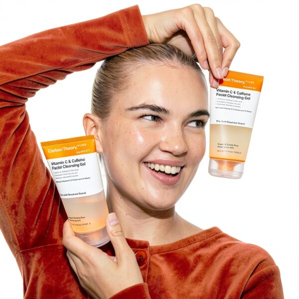 Gel detergente viso Carbon Theory Vitamina C e Caffeina 150 ml-3