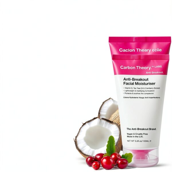 Carbon Theory Anti-Breakout Crema Idratante Viso 100 ml – Per pelli acneiche, Idrata e Previene Imperfezioni con Vitamina E & Olio di Tea Tree. Leggera, Non Ostruisce i Pori, Base Perfetta Trucco-2