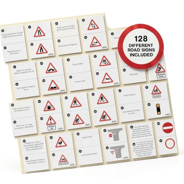 Segnali stradali Flash Cards 2025 128 schede Cartone bianco GPR01-3