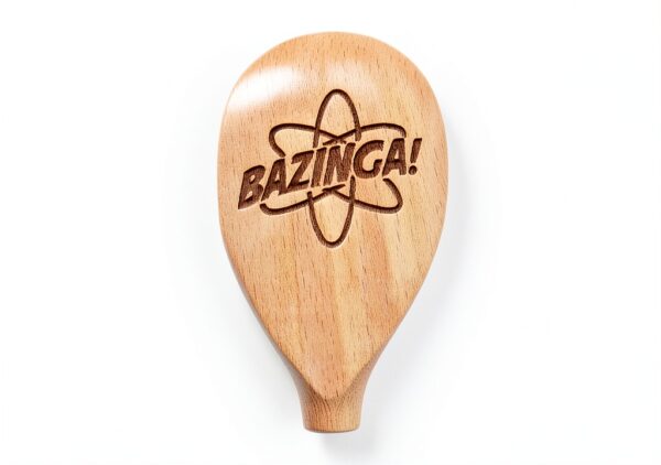 Cucchiaio da cucina FastCraft Bazinga Big Bang Theory in legno inciso-2