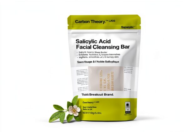Bar detergente esfoliante acido salicilico Carbon Theory con karité-6